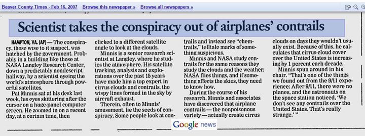 Scientist takes out the conspiracy out of airplanes contrails