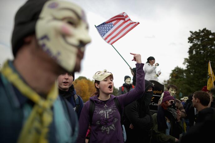 “Obama come out, we got some s*** to talk about! TY @RT_com for #MillionMaskMarch coverage!
