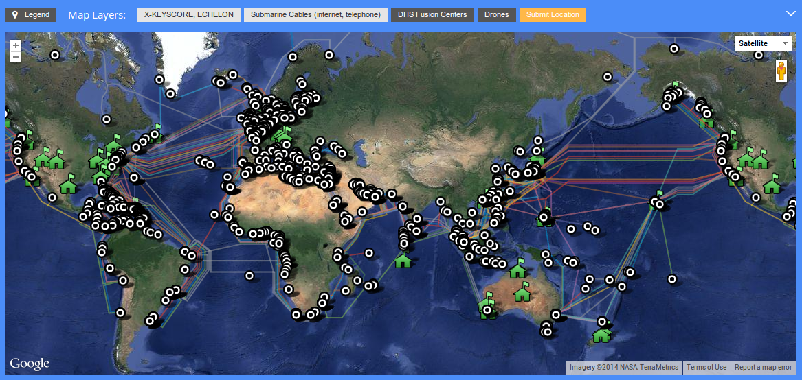 Map of NSA SCS Spy Facilities AUSCANNZUKUS Five Eyes The Day We Fight Back February 11 2014