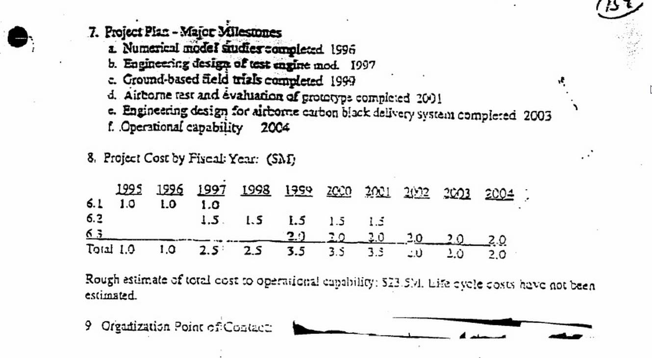 Weather Modification Using Carbon Black - Phillips Laboratory (AFMC) Geophysics Directorate