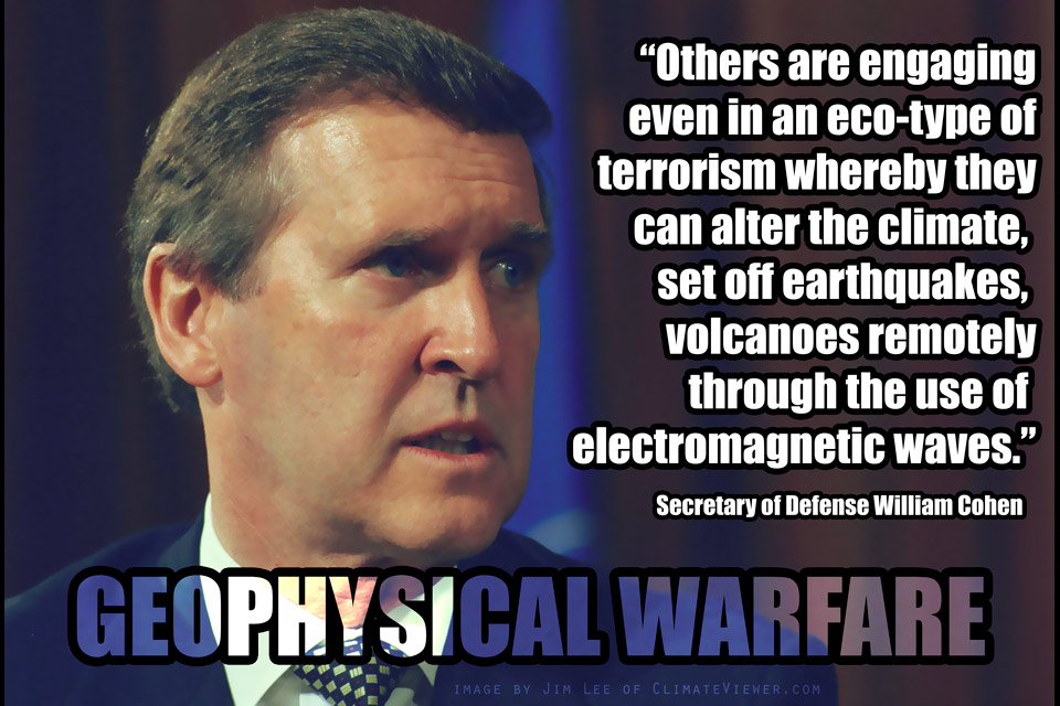 Forsvarsminister William Cohen - Eco-Terrorism and Weather Warfare - Geophysical Warfare