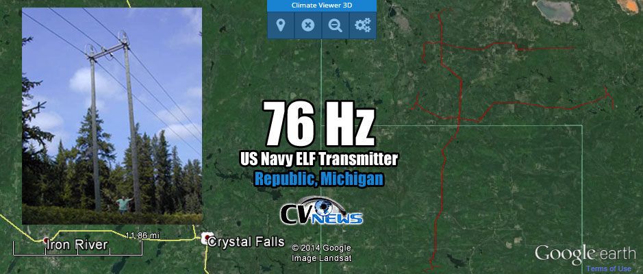 US Navy ELF Transmitter 76Hz Republic, Michigan, USA Andre del av to-delt sender