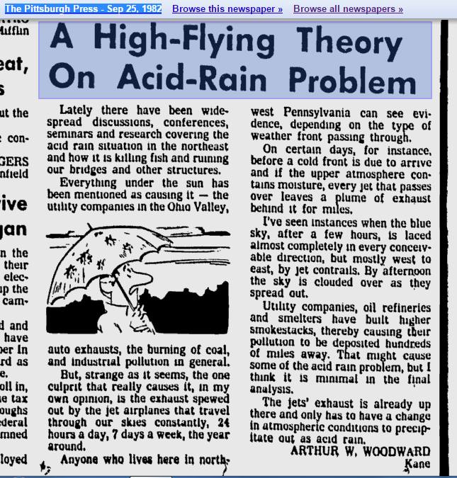 A High Flying Theory on Acid Rain Problem