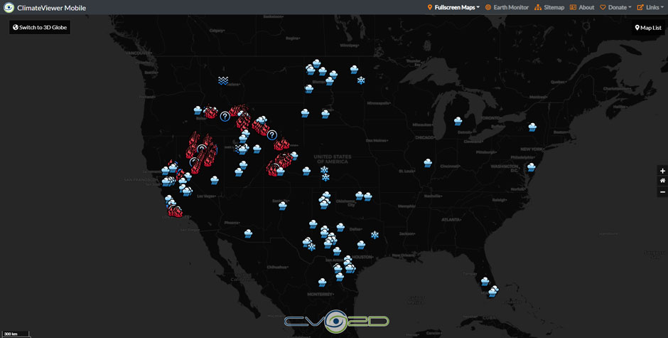 NOAA Reported Weather Modification Activities in the United States of America (Map)
