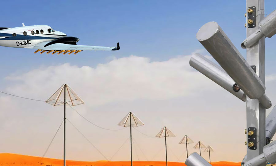 Weather Modification: Chemical and Electric Weather Control Exposed. Ground based cloud seeding generators, plane based cloud seeding flares, and cloud ionization antenna towers.