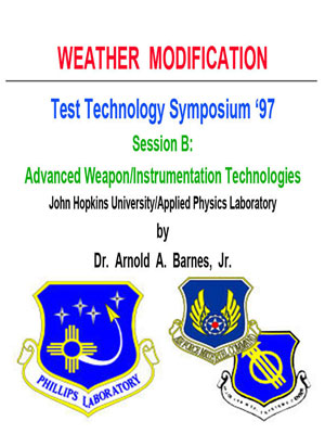 Test Technology Symposium 1997: Weather Modification